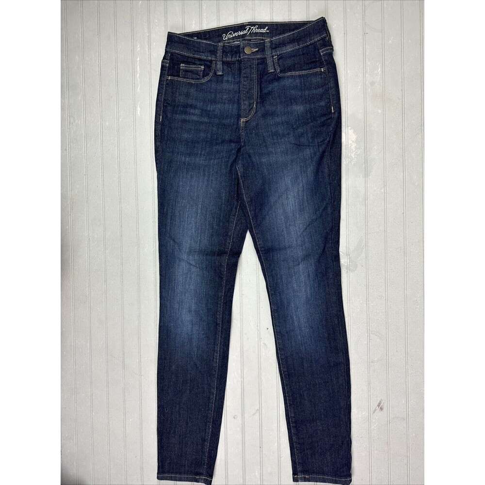 Universal Size 26 2 Womens Jeans High Rise Skinny Stretch Dark Wash
